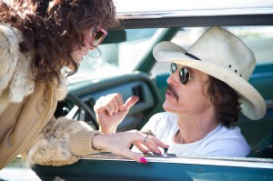 Left to right: Jared Leto as Rayon and Matthew McConaughey as Ron Woodroof in Jean-Marc Vallée’s fact-based drama, DALLAS BUYERS CLUB, a Focus Features release. Photo by Anne Marie Fox / Focus Features