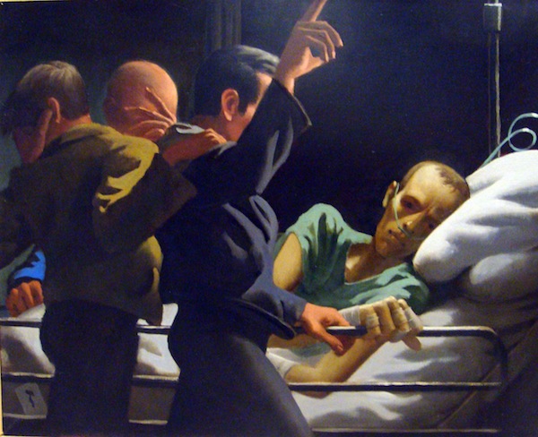 Douglas Blanchard, Zayin, New York Shadows (David Wojnarowicz), 2000, oil on linen, 25 by 30 inches; collection of Leslie-Lohman Gay Art Museum