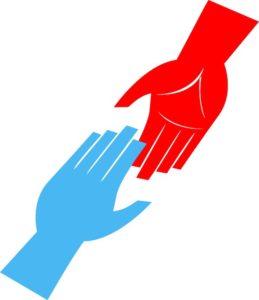 reaching out
