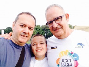 Itsik (right) with his partner and son. Photo courtesy I. Levy