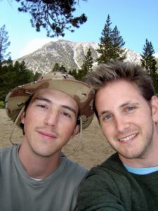 Nicholas and beau Nick take a selfie, fishing in the Eastern Sierra 